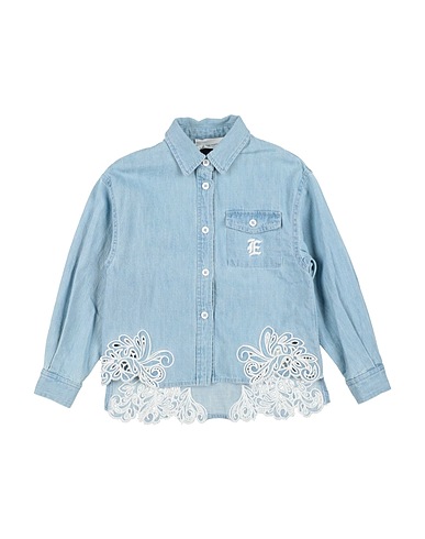 ERMANNO SCERVINO JUNIOR Camicia di jeans Blu 100% Cotone