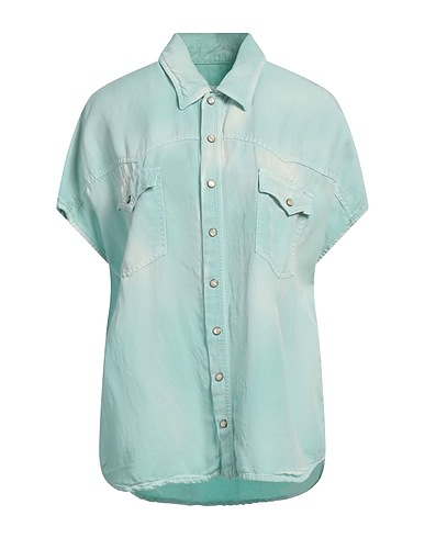 PT Torino Solid colour shirts & blouses Turquoise 61% Lyocell, 22% Linen, 17% Cotton