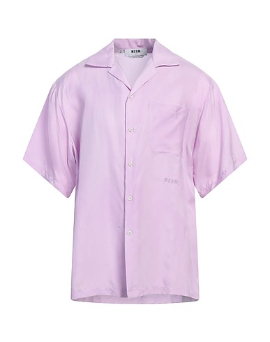 MSGM Solid colour shirt Lilac 100% Cupro