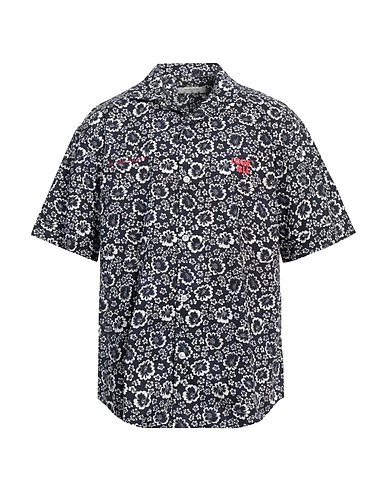 IH NOM UH NIT Patterned shirt Midnight blue 100% Cotton