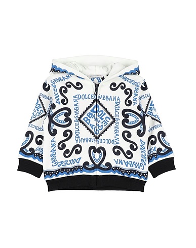 DOLCE&GABBANA Hooded track jacket  White 100% Cotton