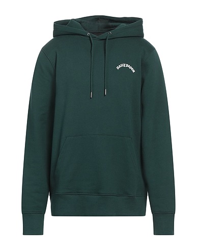 DAILY PAPER Hooded track jacket  Dark green 100% Cotton