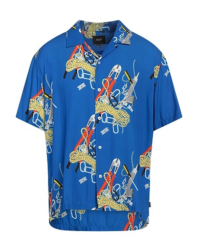 HUF Camicia fantasia Blu china 100% Rayon