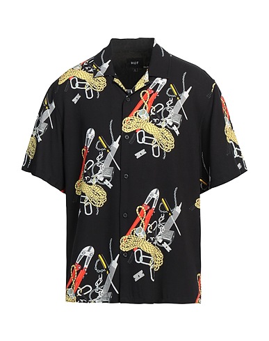 HUF Patterned shirt Black 100% Rayon