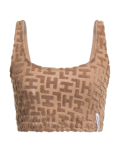 HINNOMINATE Top Cammello 80% Cotone, 20% Poliestere