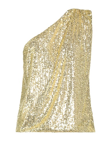 ACCESS FASHION One-shoulder top Lime green 92% Polyester, 8% Elastane