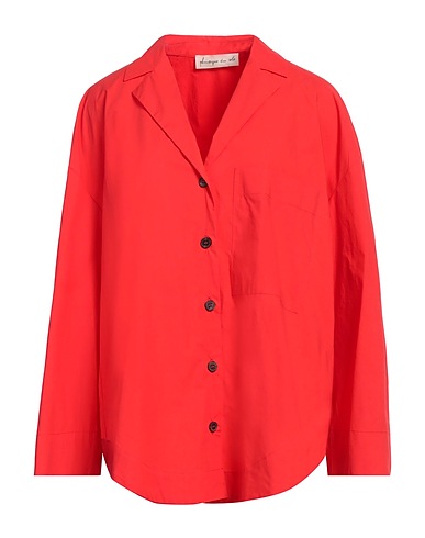 PDR PHISIQUE DU ROLE Camicie e bluse tinta unita Rosso pomodoro 100% Cotone