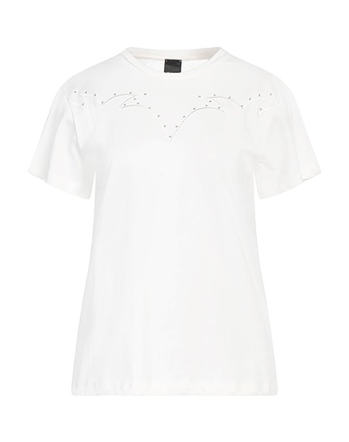 PINKO T-shirt White 100% Cotton, Brass, Polyester