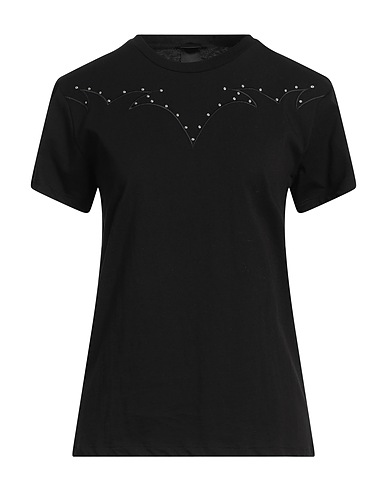PINKO T-shirt Nero 100% Cotone, Ottone, Poliestere