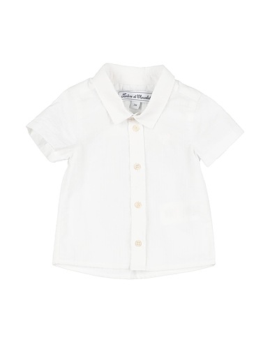 TARTINE ET CHOCOLAT Camicia tinta unita Bianco 100% Cotone