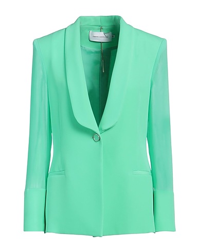 SIMONA CORSELLINI Giacca Verde chiaro 95% Poliestere, 5% Elastan