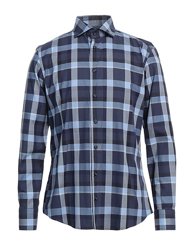 BASTONCINO Checked shirt Blue 100% Cotton