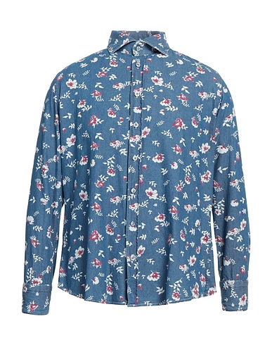 BASTONCINO Patterned shirt Blue 100% Cotton
