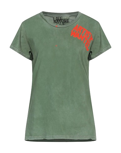 FREE CITY T-shirt Verde militare 100% Cotone
