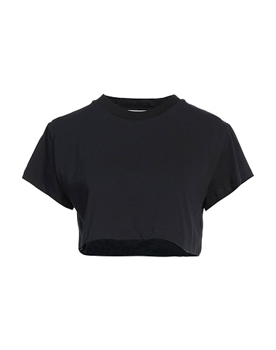 ERIKA CAVALLINI Crop top Black 94% Polyamide, 6% Elastane, Cotton