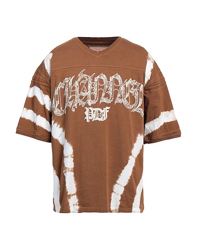 PDF T-shirt Marrone 100% Cotone