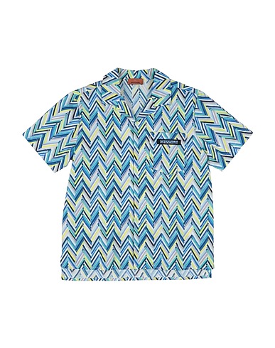 MISSONI KIDS Camicia fantasia Turchese 100% Cotone