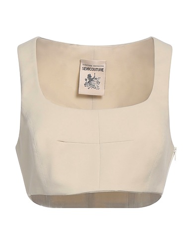 SEMICOUTURE Top Beige 68% Polyester, 29% Viscose, 3% Elastane