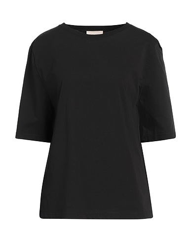 SEMICOUTURE Basic T-Shirt Black 100% Cotton
