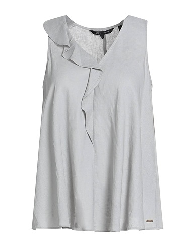 ARMANI EXCHANGE Top Grey 55% Linen, 45% Viscose