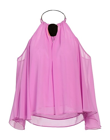 SIMONA CORSELLINI Off-the-shoulder top Mauve 100% Polyester