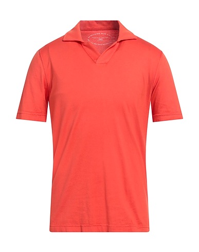 FEDELI Polo shirt Orange 100% Cotton