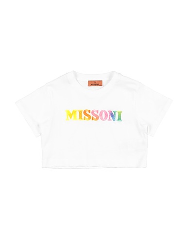 MISSONI KIDS T-shirt White 100% Cotton, Polyester