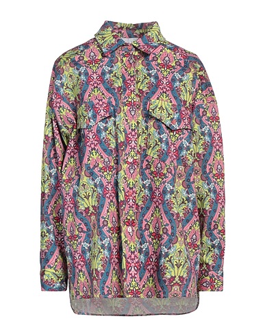 GAëLLE Paris Floral shirts & blouses Pink 97% Cotton, 3% Elastane