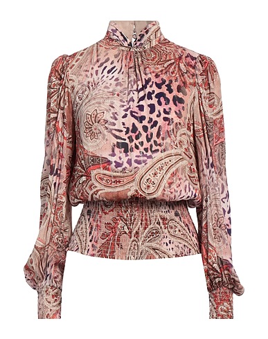GUESS Top Beige 98% Viscose, 2% Metal