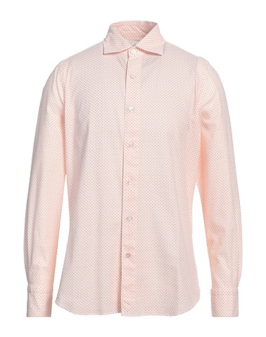 FINAMORE 1925 Patterned shirt Orange 100% Cotton