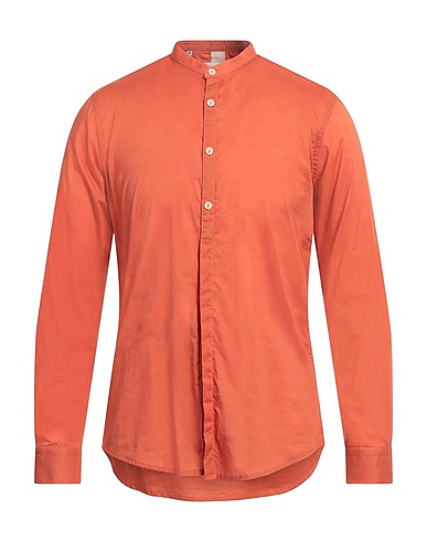 BL.11  BLOCK ELEVEN Solid colour shirt Rust 100% Cotton