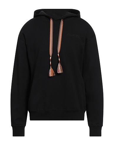 GAëLLE Paris Hooded track jacket  Black 100% Cotton, Elastane