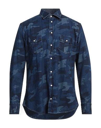 BASTONCINO Denim shirt Blue 100% Cotton