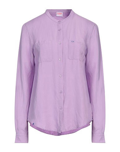 SUN 68 Linen shirt Mauve 52% Linen, 48% Viscose