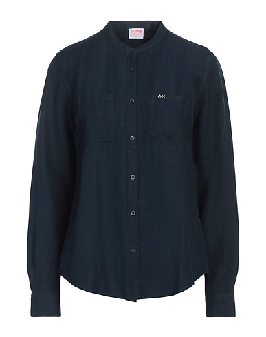 SUN 68 TOPWEAR Midnight blue 52% Linen, 48% Viscose