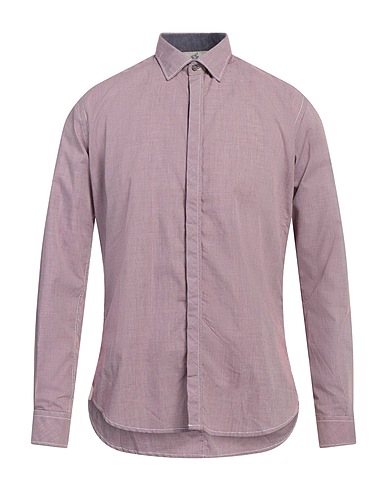 ALESSANDRO LAMURA チェック柄シャツ ボルドー ポリエステル 65% / コットン 35%
