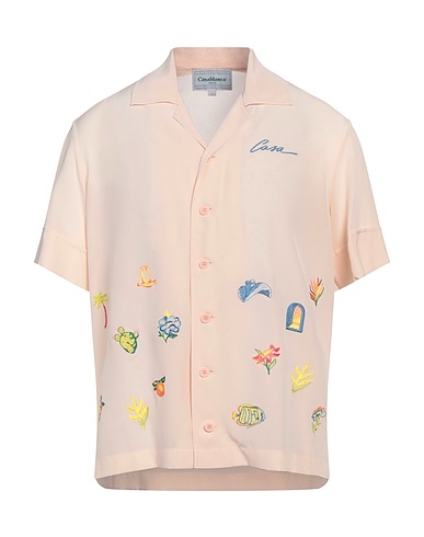CASABLANCA Patterned shirt Light pink 100% Silk