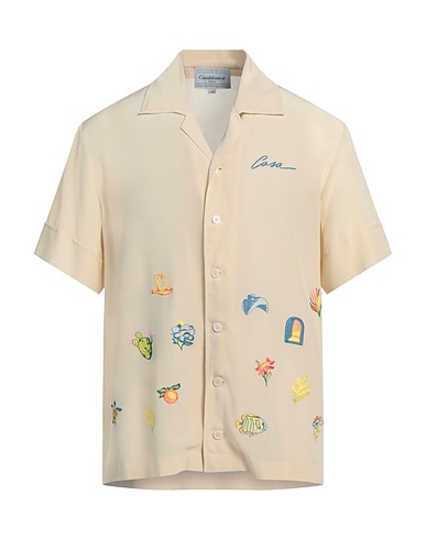 CASABLANCA Patterned shirt Beige 100% Silk