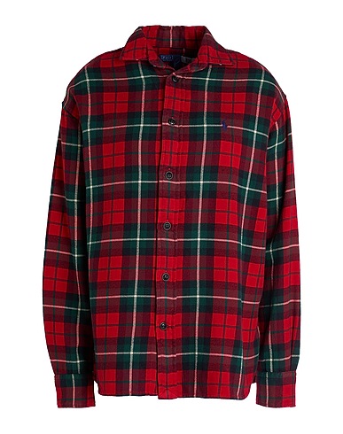 POLO RALPH LAUREN Camicia a quadri RELAXED FIT PLAID COTTON SHIRT
 Rosso 100% Cotone