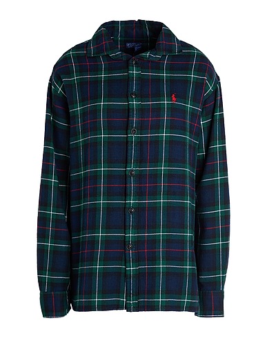 POLO RALPH LAUREN Checked shirt RELAXED FIT PLAID COTTON SHIRT
 Navy blue 100% Cotton