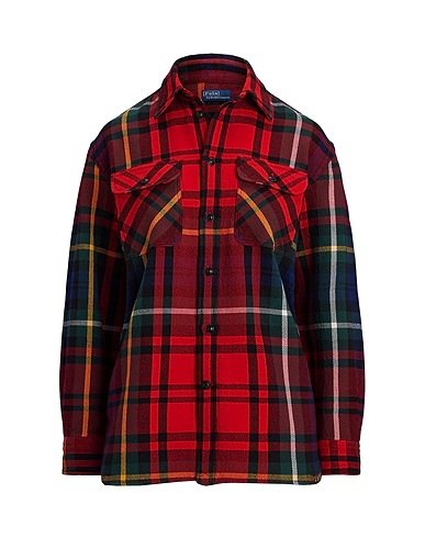 POLO RALPH LAUREN Checked shirt RELAXED FIT PLAID COTTON TWILL SHIRT
 Red 100% Cotton