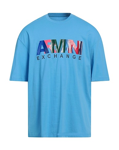 ARMANI EXCHANGE T-shirt Azure 100% Cotton