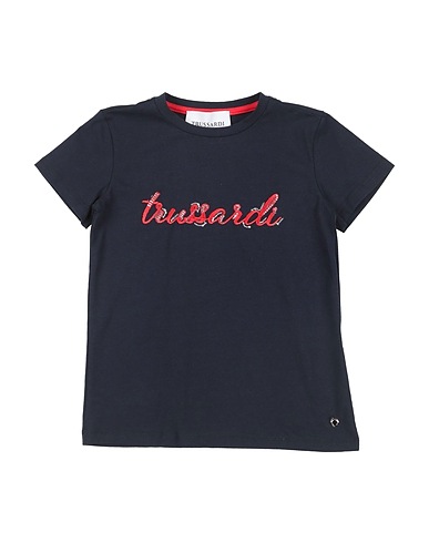 TRUSSARDI JUNIOR T-shirt Midnight blue 94% Cotton, 6% Elastane