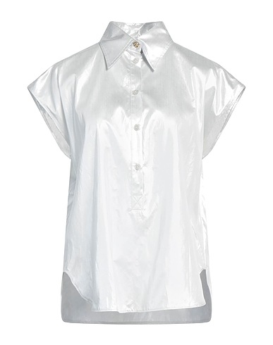 PINKO Solid color shirts & blouses Light grey 77% Viscose, 23% Metal