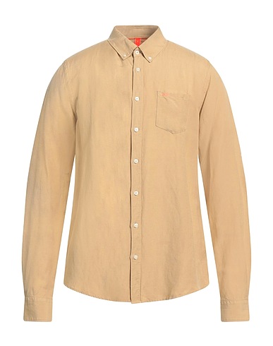 SUN 68 Linen shirt Sand 52% Linen, 48% Viscose