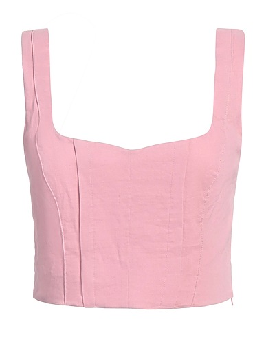 PINKO Top Pink 59% Linen, 38% Viscose, 3% Elastane