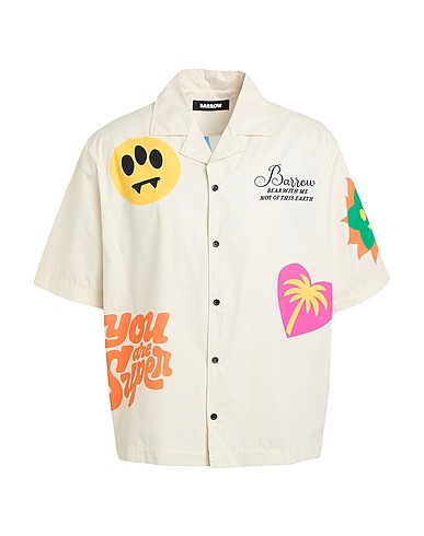 BARROW Patterned shirt Cream 100% Cotton