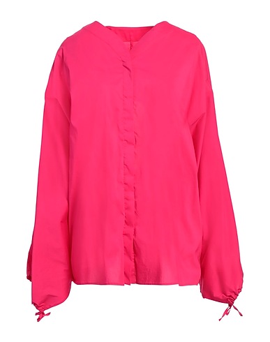 LIVIANA CONTI Solid color shirts & blouses Fuchsia 68% Cotton, 28% Polyamide, 4% Elastane