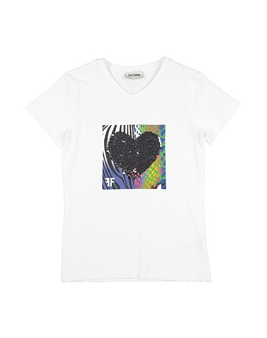 FRACOMINA MINI T-shirt White 95% Cotton, 5% Elastane
