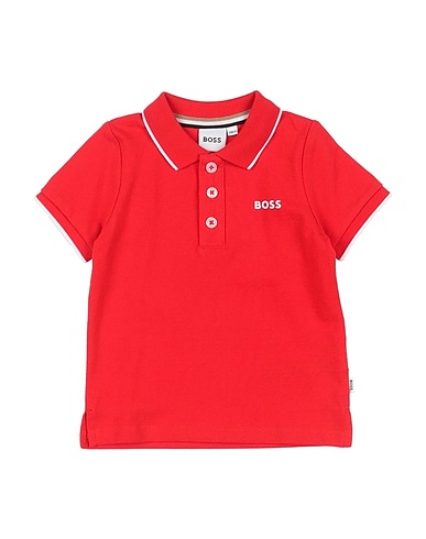 BOSS Polo shirt Tomato red 100% Cotton
